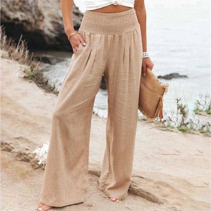 Women's - Women's Wide Leg Trousers - Casual - Modern Style - Ideal for Summer