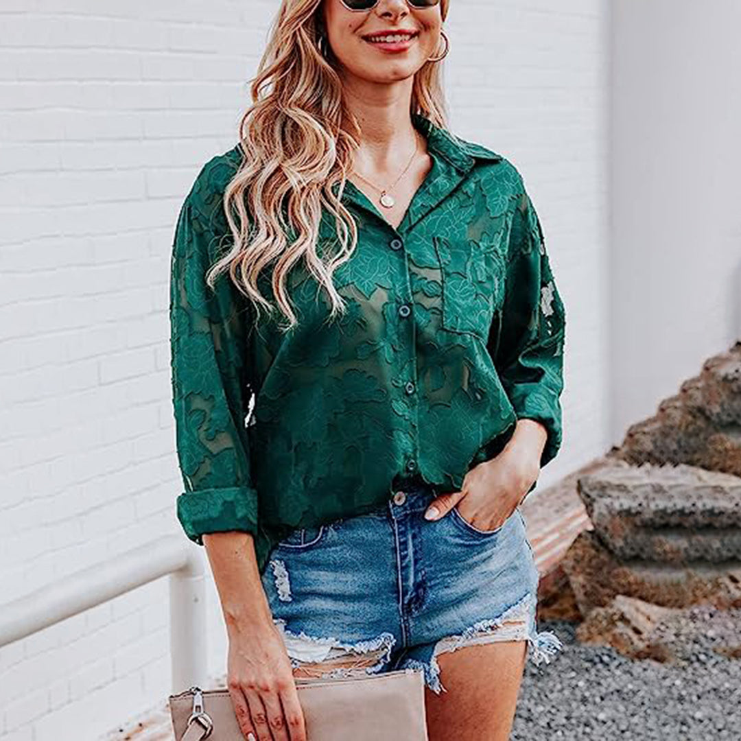 Women's - Shirt with Buttons - Casual - Timeless Style - Everyday Wear