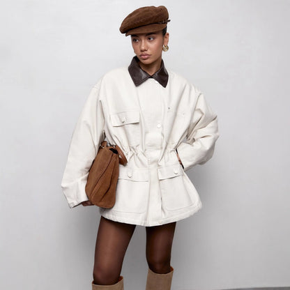 Women’s Patchwork Trench Coat | Ideal for Autumn & Winter
