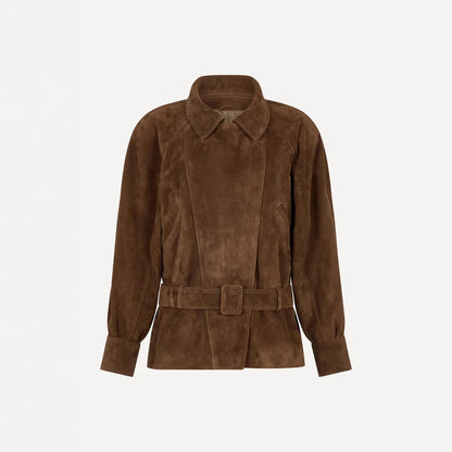 Women’s Suede Jacket – High-Quality European Style | Elegant Autumn & Winter Coat