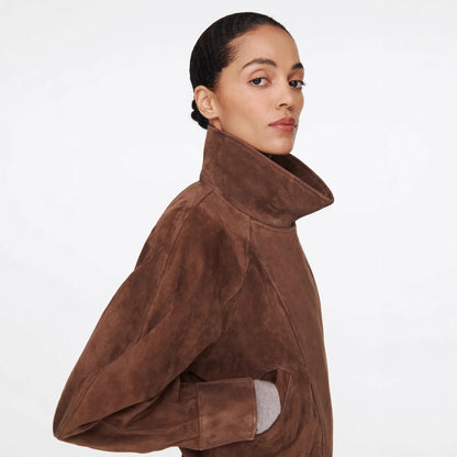 Women’s Suede Jacket – High-Quality European Style | Elegant Autumn & Winter Coat