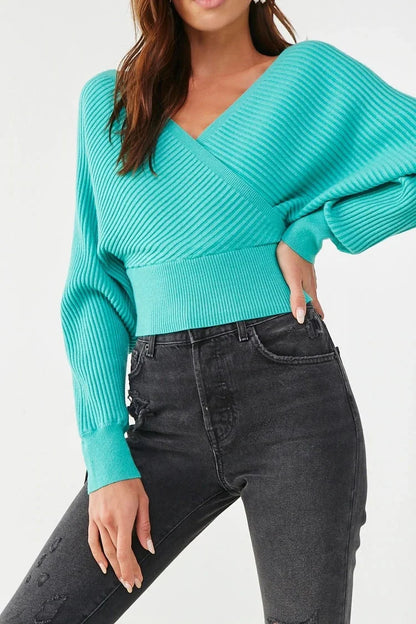 Women’s Long Sleeve V-Neck Sweater| Casual Autumn & Winter Top