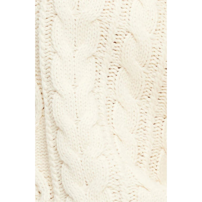 Beige Women’s Oversized Knitted Sweater| Cozy Cable Knit Top