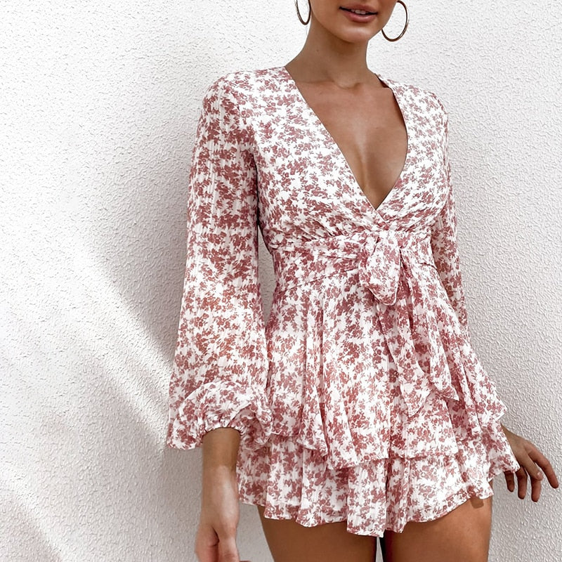 Women's Floral Playsuit Polyester 3