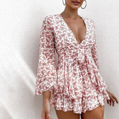 Women's Floral Playsuit Polyester 3