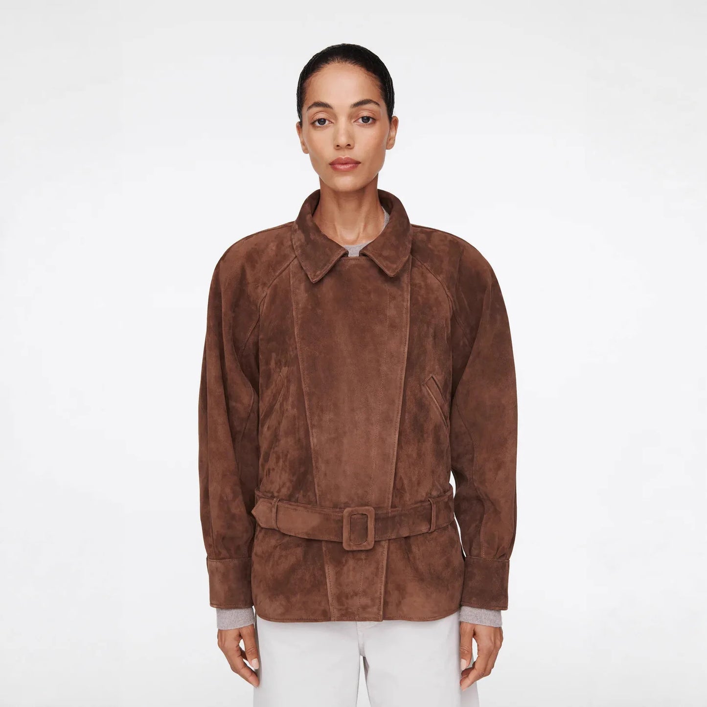 Women’s Suede Jacket – High-Quality European Style | Elegant Autumn & Winter Coat