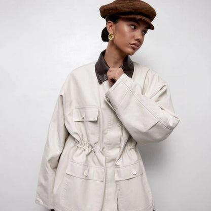 Women’s Patchwork Trench Coat | Ideal for Autumn & Winter