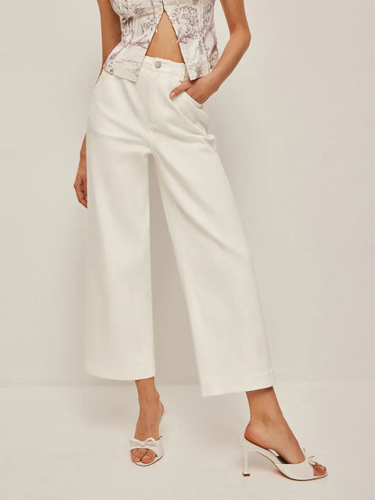 Women's High-Waisted Wide Leg Jeans Denim 4
