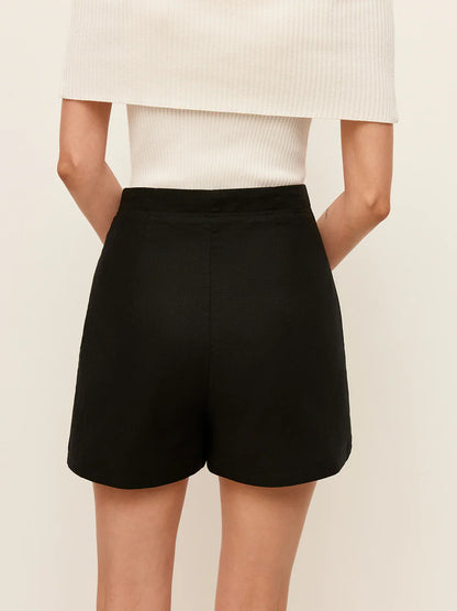 Women's High-Waisted Wide-Leg Shorts Cotton 3