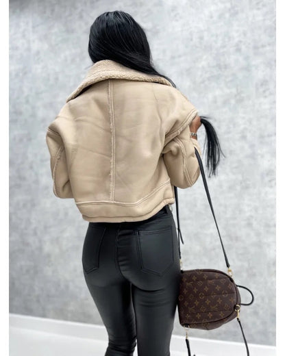 Casual Faux Jacket with Fur for Women | Great for Everyday Wear
