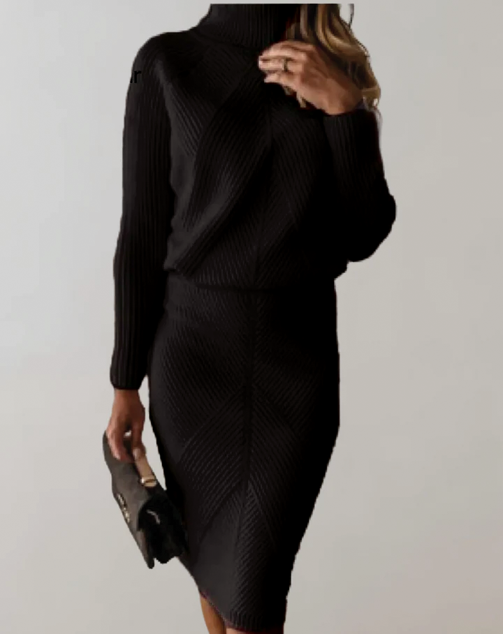 Women’s Ribbed Knit Set – Cozy Top & Bottom Set for Casual Wear