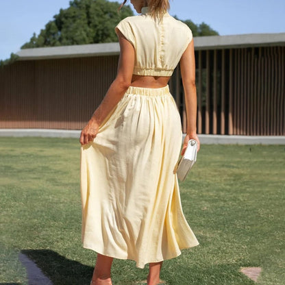 Women's - Unique Cut Dress - Chic - Timeless Style - Ideal for Summer