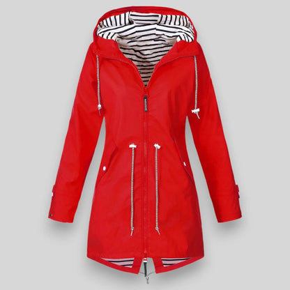 Women's Lovisa Stylish Waterproof Jacket – Lightweight Hooded Raincoat