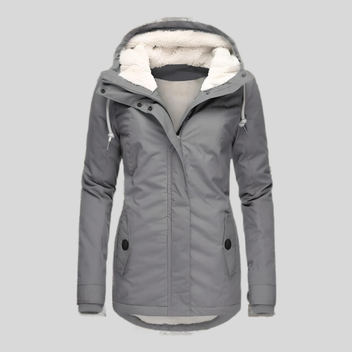 Women’s Waterproof Long Jacket – Hooded with Lining, All-Weather Protection