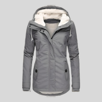 Women’s Waterproof Long Jacket – Hooded with Lining, All-Weather Protection