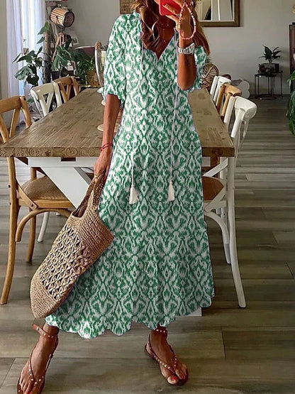 Women's - Floral Maxi Dress for Women