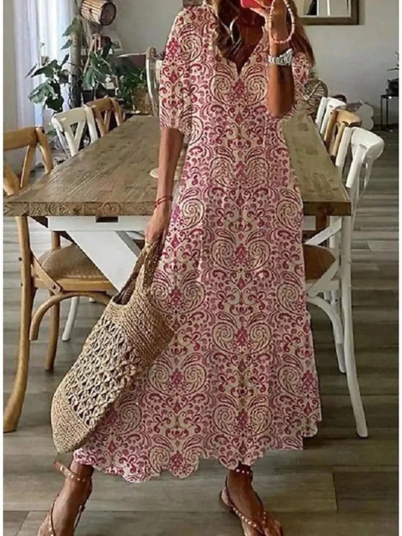 Women's - Floral Maxi Dress for Women
