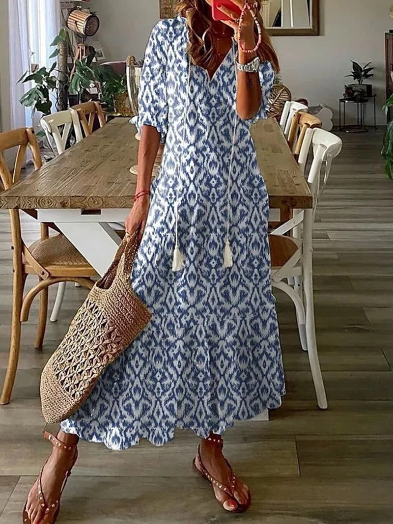 Women's - Floral Maxi Dress for Women