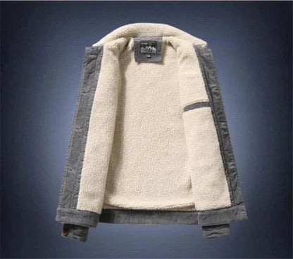 Men's Fleece Jacket Corduroy Winter Coat 4