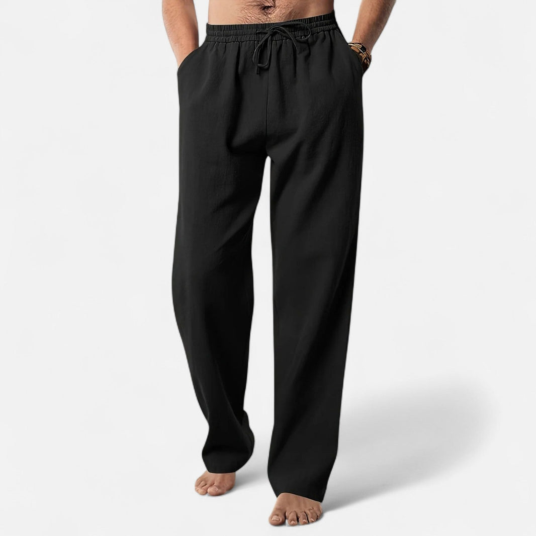Men's Linen Trousers Lightweight Summer Comfort 0