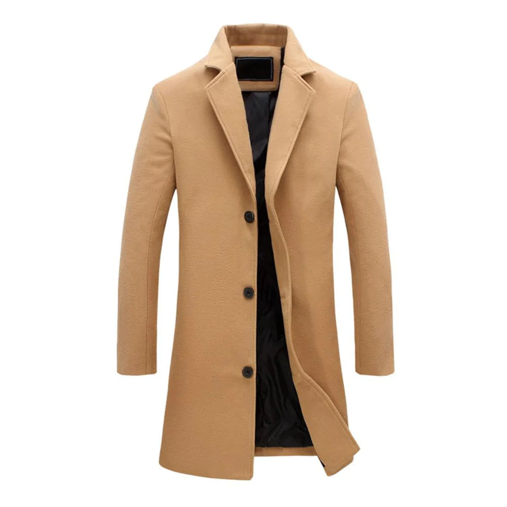 Men's Long Winter Coat Polyester 0