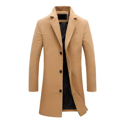 Men's Long Winter Coat Polyester 0