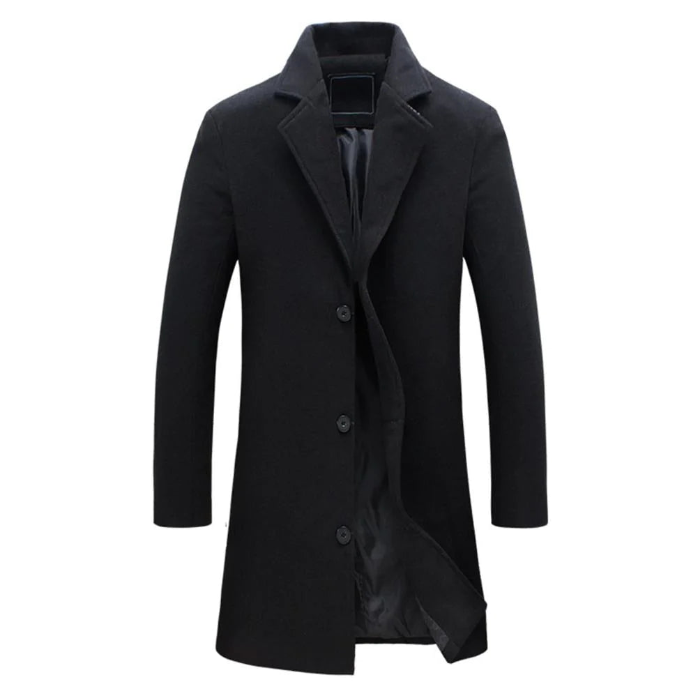 Men's Long Winter Coat Polyester 1