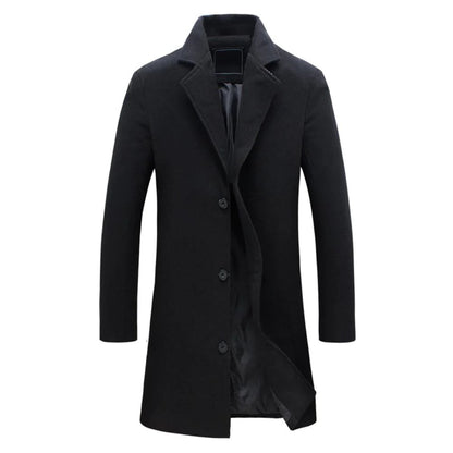 Men's Long Winter Coat Polyester 1
