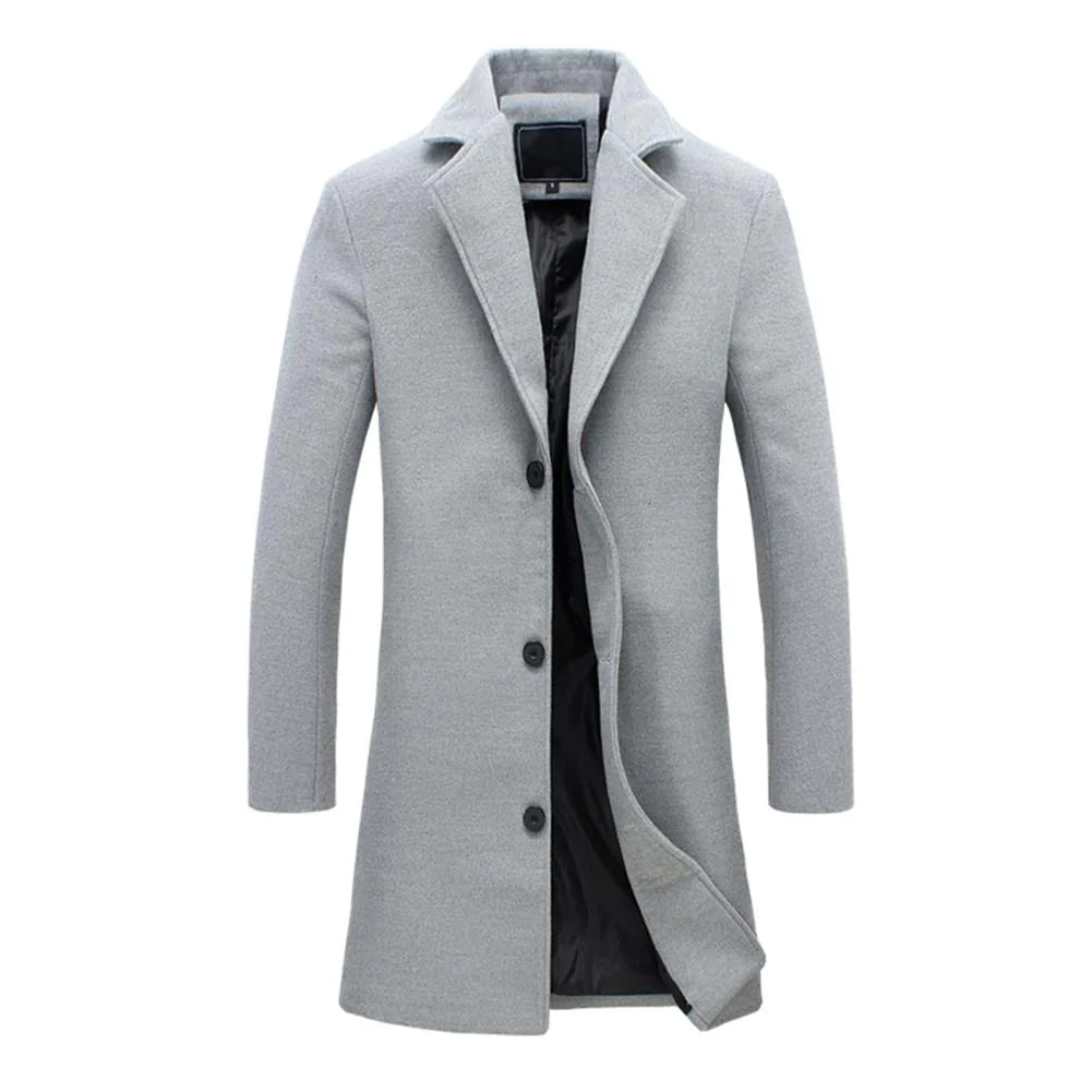 Men's Long Winter Coat Polyester 2