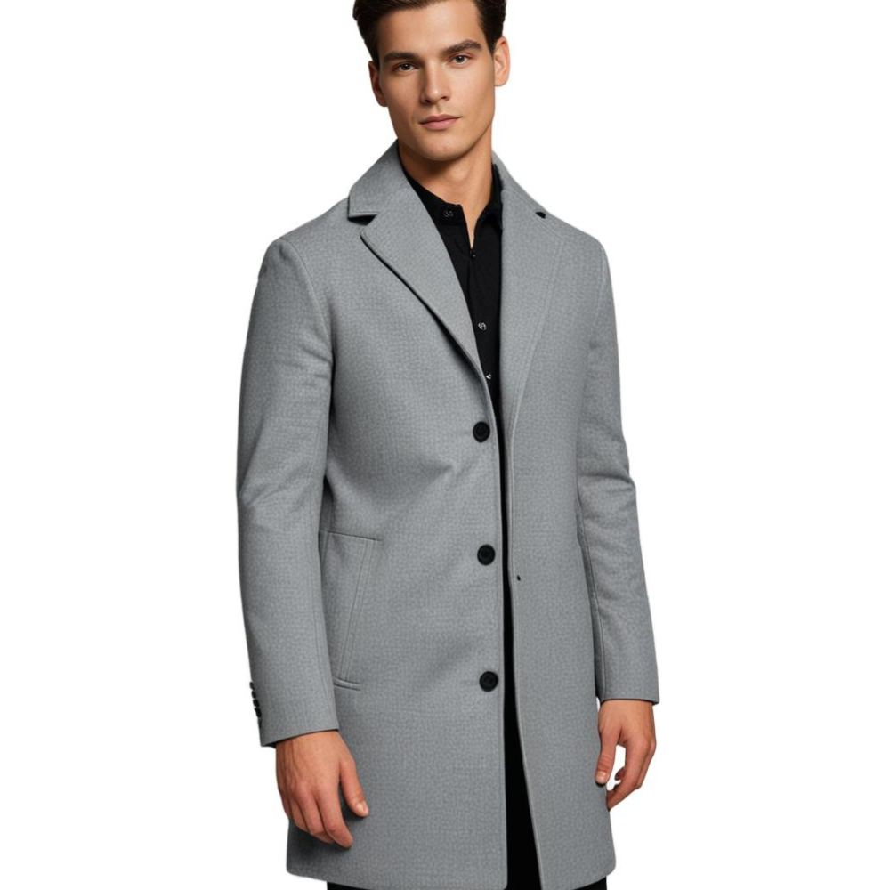 Men's Long Winter Coat Polyester 6