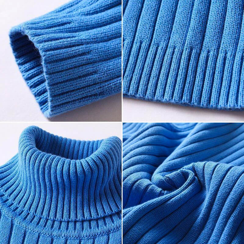 Men's Turtleneck Sweater Wool Blend 5