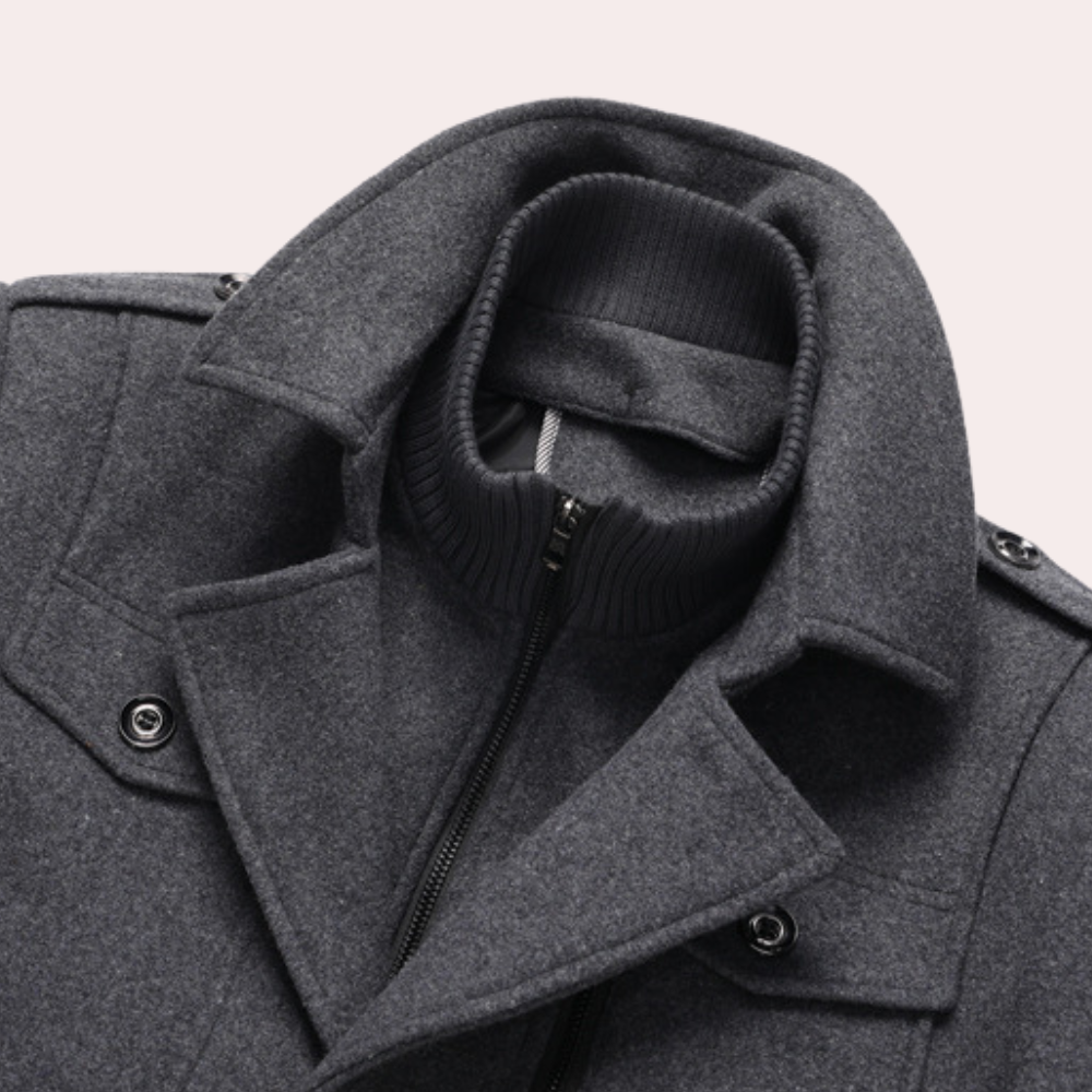 Men's Winter Coat Two-Piece Wool Blend 2
