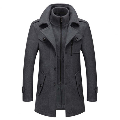 Men's Winter Coat Two-Piece Wool Blend 6