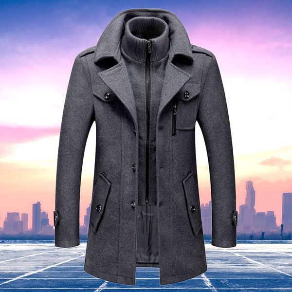 Men's Winter Coat Two-Piece Wool Blend 8