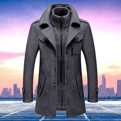 Men's Winter Coat Two-Piece Wool Blend 8