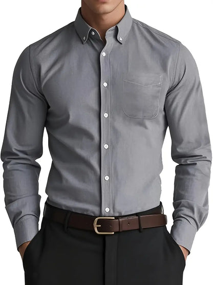 Men’s Long Sleeve Everyday Shirt – Classic Button-Up for Work or Weekend