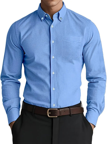 Men’s Long Sleeve Everyday Shirt – Classic Button-Up for Work or Weekend