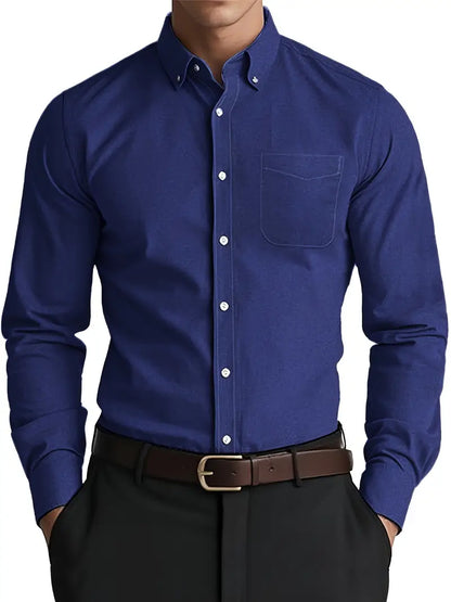 Men’s Long Sleeve Everyday Shirt – Classic Button-Up for Work or Weekend