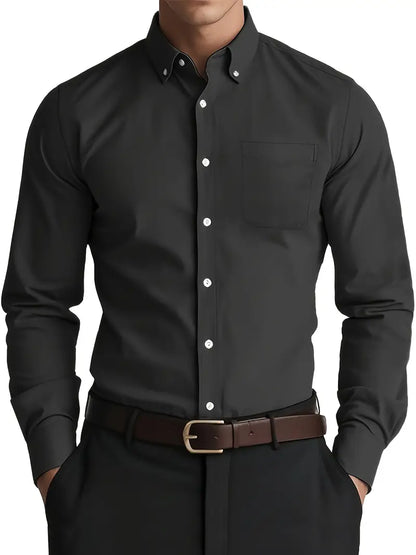Men’s Long Sleeve Everyday Shirt – Classic Button-Up for Work or Weekend