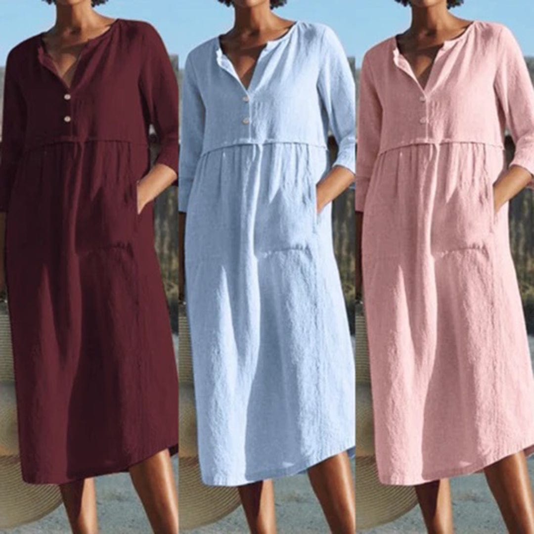 Women's - Midi Dress - Leisure - Modern Style - Ideal for Summer