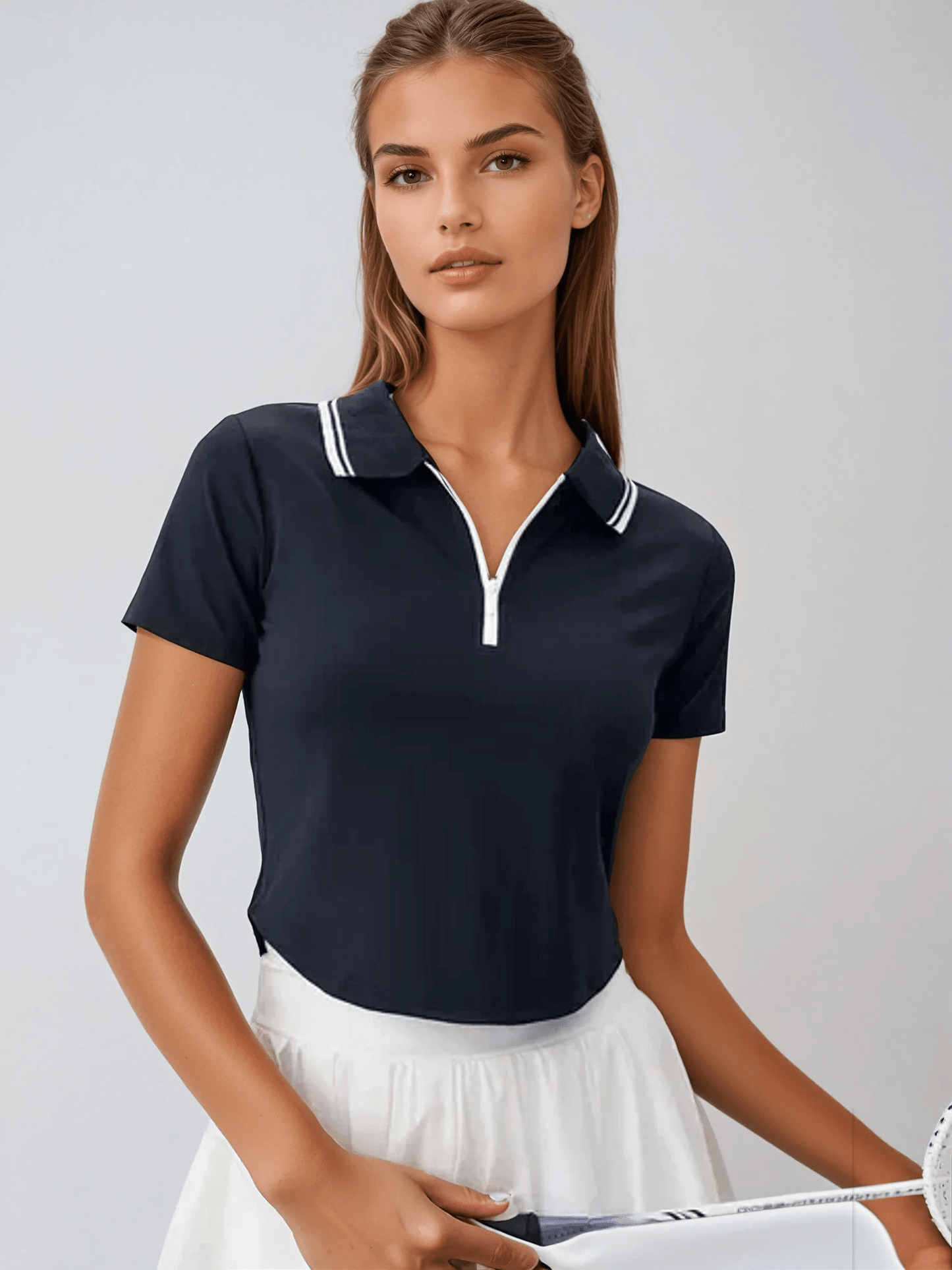 Women's Short Sleeve Top Nylon-Spandex 1