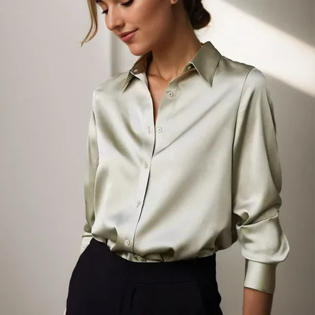 Women's Blouse With Button Placket | Long Sleeves