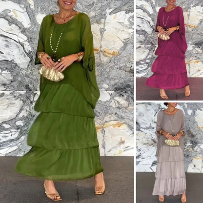 Women's - Layered Chiffon Maxi Dress for Women