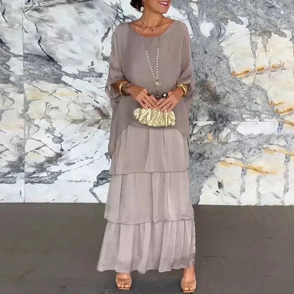 Women's - Layered Chiffon Maxi Dress for Women