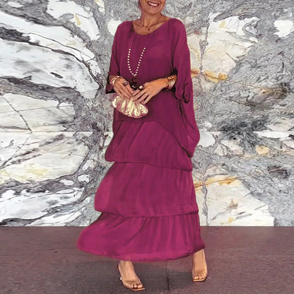 Women's - Layered Chiffon Maxi Dress for Women