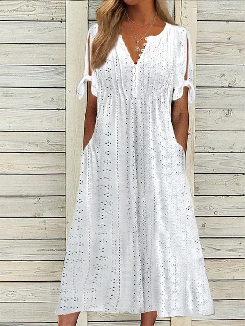 Women's  - Midi Dress - Leisure - Material - Ideal for Summer