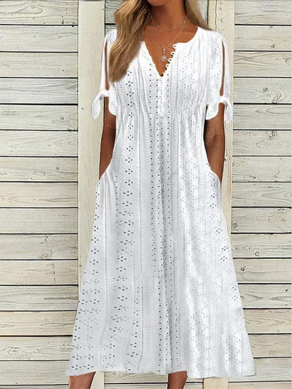 Women's  - Midi Dress - Leisure - Material - Ideal for Summer