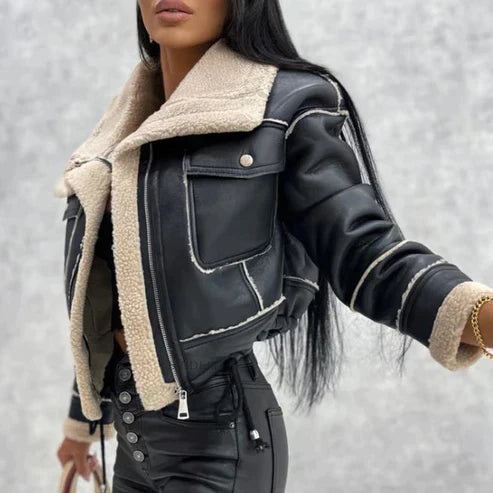 Casual Faux Jacket with Fur for Women | Great for Everyday Wear