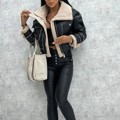 Casual Faux Jacket with Fur for Women | Great for Everyday Wear