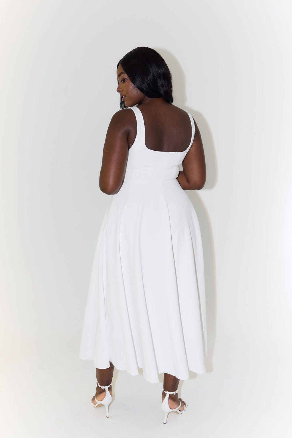 Women's Midi Dress Polyester - Elegant Summer Style 6